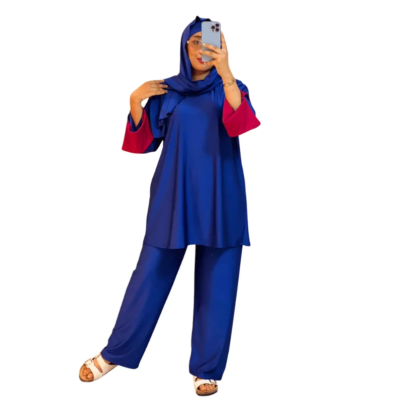 Bleu kom fuchia