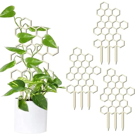 Potted Climbing Frame Wood Climbing Trellis Plant Vine
