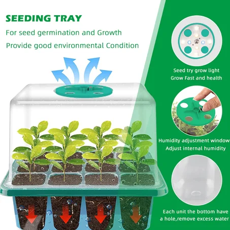 LED Grow Lights Seedling Tray Germination Box