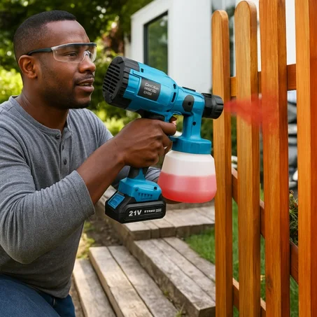 High-pressure Cordless Paint Sprayer with 2 Batteries