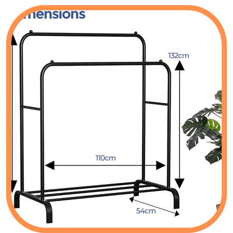 رف معطف مزدوج  لتخزين الملابس