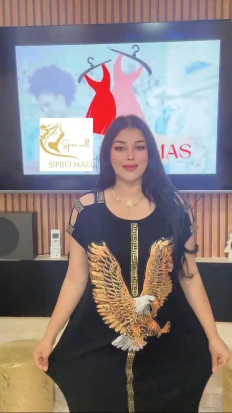 فستان مطبوع بنسر قوي يعكس ثقتك وأناقتك R1