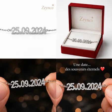 Bracelet Date Personnalisée – Zeynco