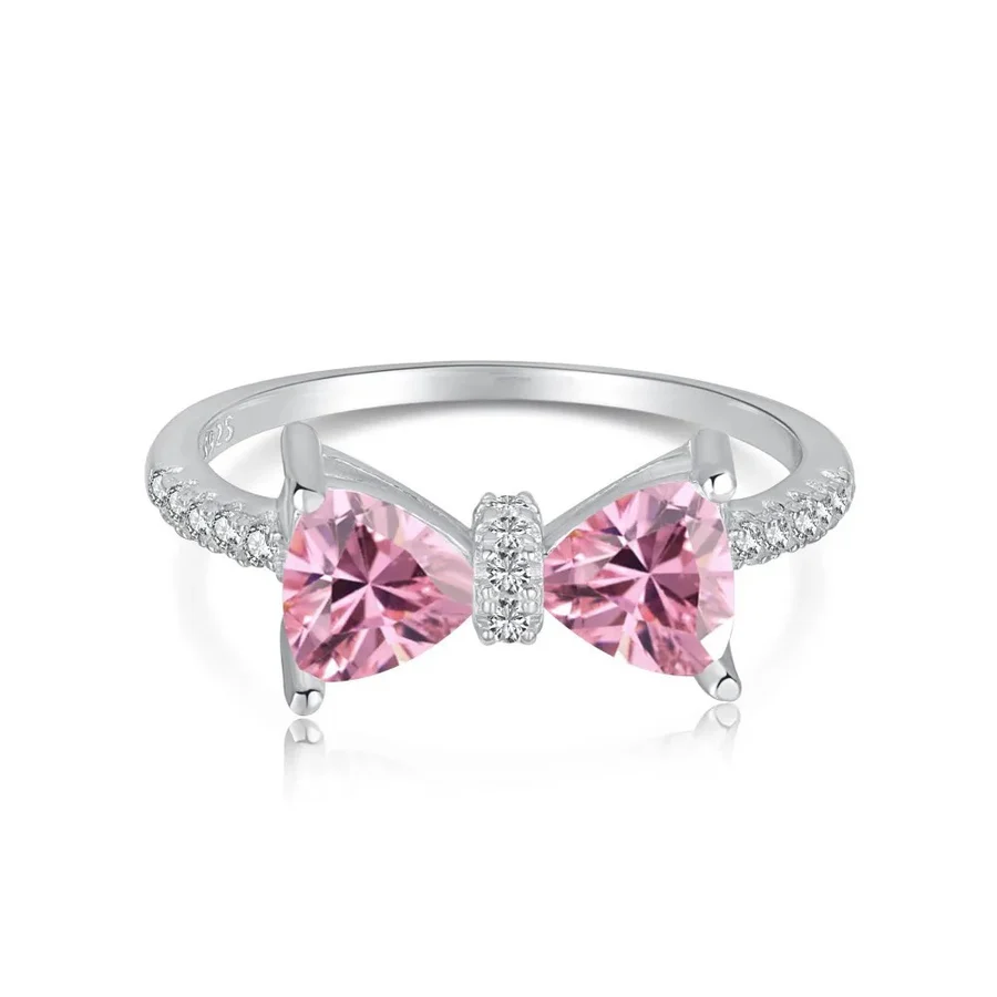 PINK BOW Ring 925