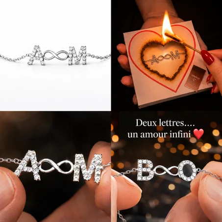 Bracelet Personnalisé Infini avec Initiales