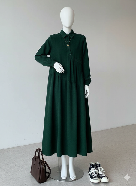 فستان "إلارا" المخملي العصري