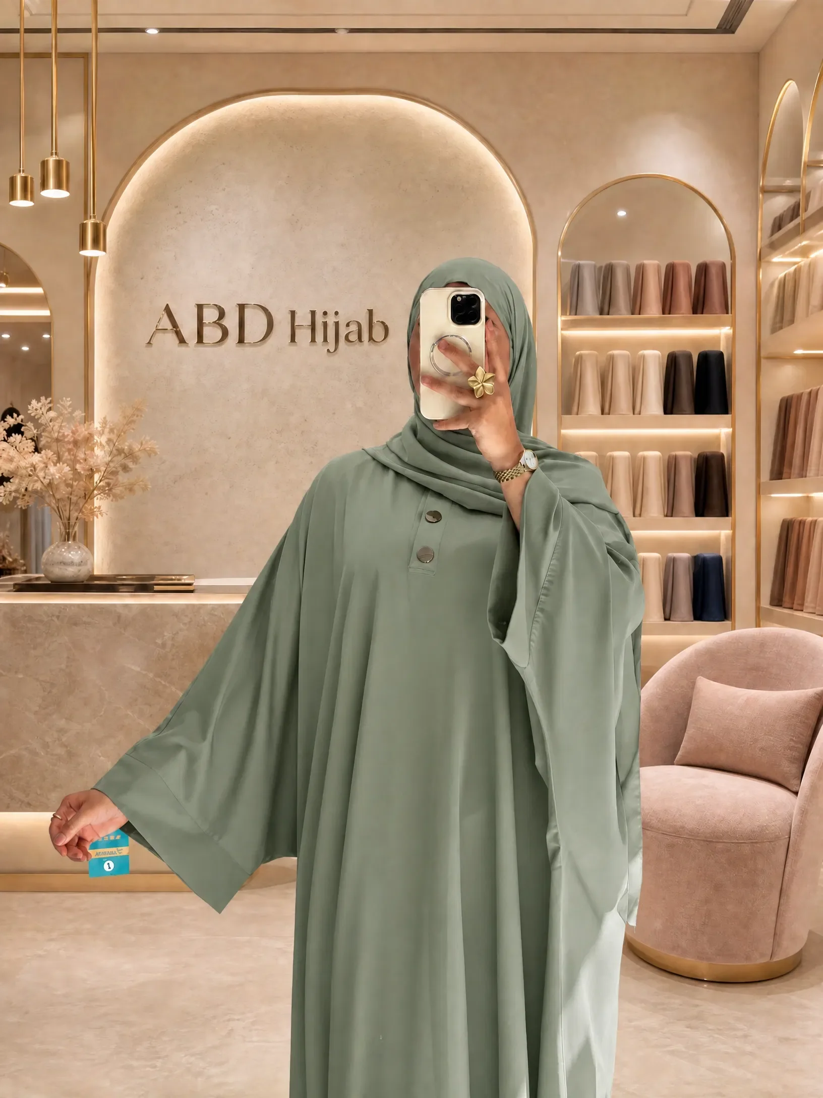 حجاب مرام 🤍 عباءة ستايل جلباب واسعة وانسيابية، تصميم فضفاض يمنحك الراحة والستر مع لمسة من الأناقة العصرية، بجودة قماش ممتازة ومتوفر بتشكيلة ألوان رائعة