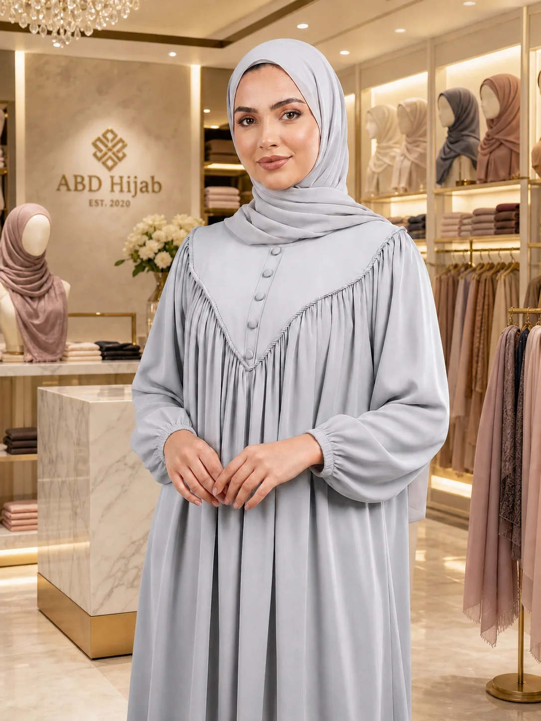 حجاب سندس 🤍 جمال الاحتشام بأرقى التفاصيل، تصميم واسع وأنيق بقماش ناعم وخفيف متوفر بعدة ألوان تناسب ذوقك