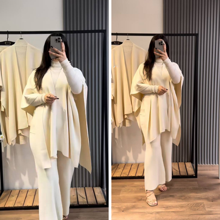 لبسة 3 بياس بتوب  الصوف من النوع الممتاز