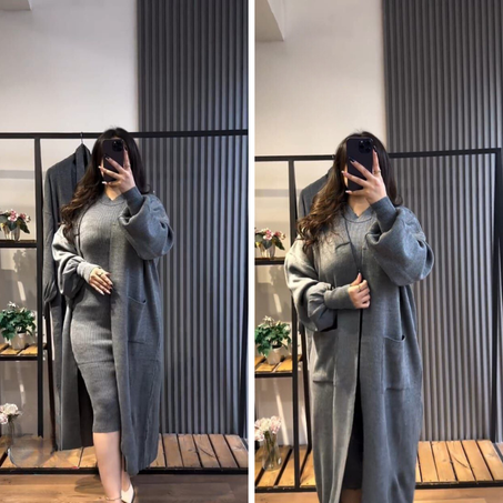 اونصومبل مكون من قطعتين غاية في الروعة بخيط غليظ