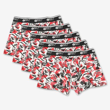 VERANO Pack 5 Boxers Coloré Design pour Homme en Coton Doux