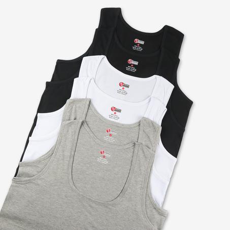 VERANO Pack 6 Débardeurs pour Homme 100% Coton Multicolore