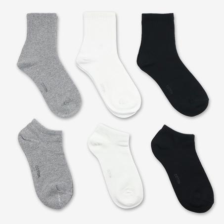 LEADER Pack 6 Paires de Chaussettes Sport Coton (short+medium) pour Homme