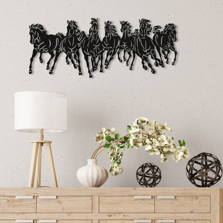 Chevaux -art mural bois-