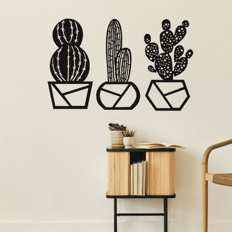 3 set of Cactus wall art