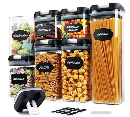 ✨ نظمي مطبخك بذكاء مع علب التخزين 🥰🍽️