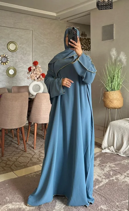 عباية توب كريب روزا