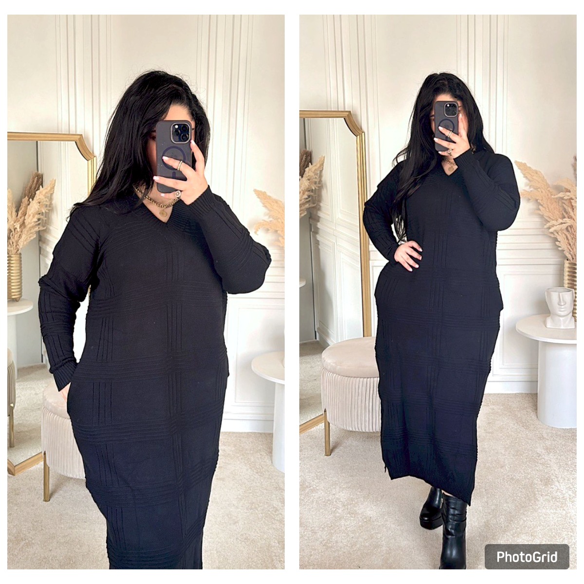 ROBE LONG AVEC POCHES EN FIL FRANCAIS