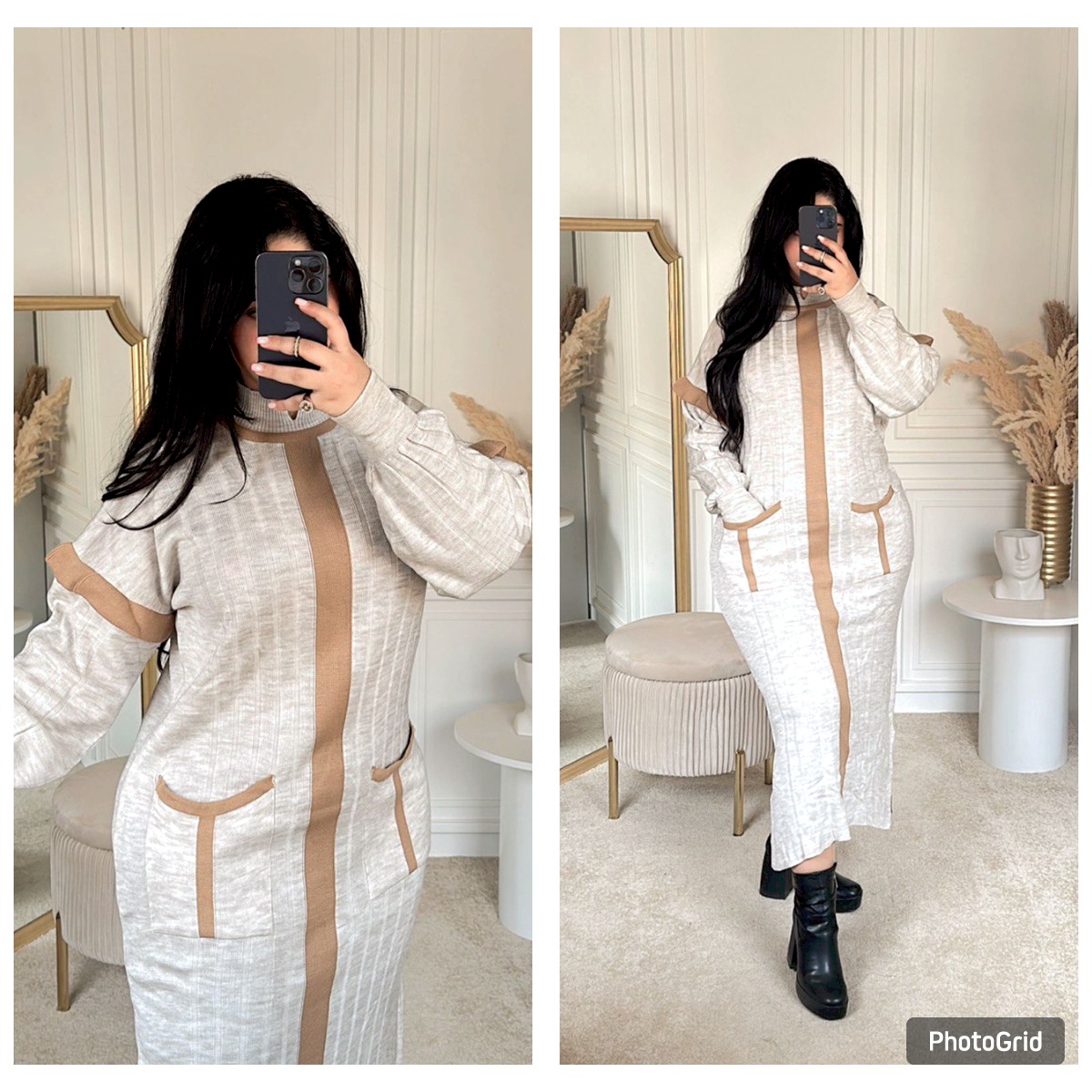 ROBE LONG AVEC POCHES EN FIL FRANCAIS