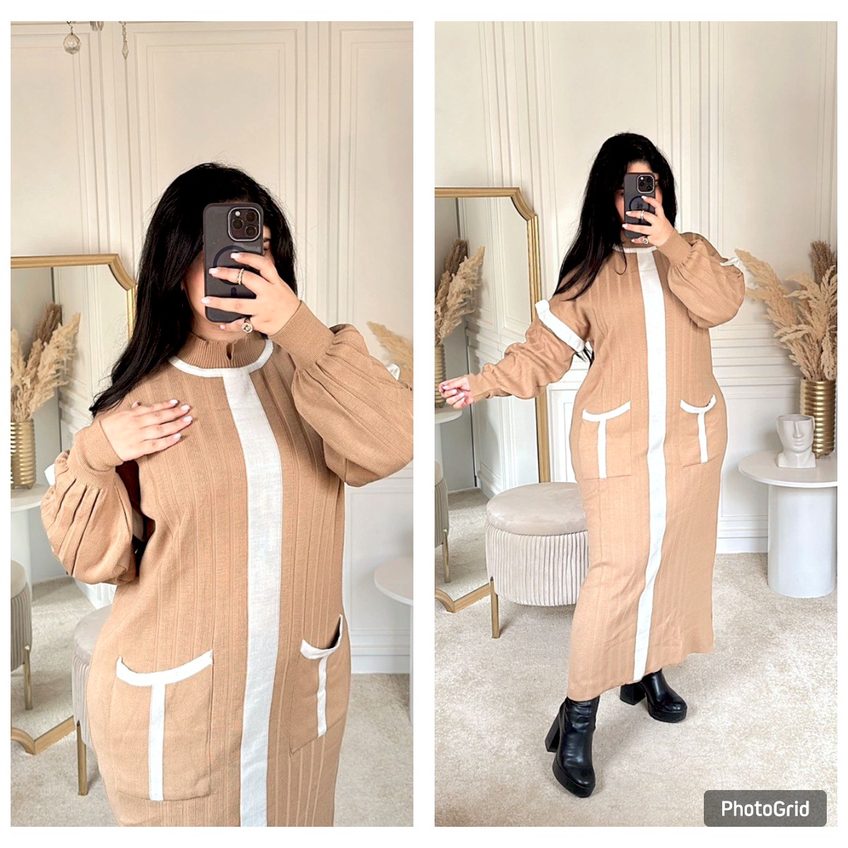 ROBE LONG AVEC POCHES EN FIL FRANCAIS