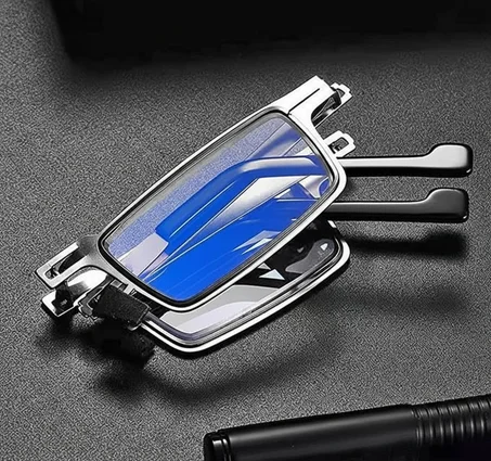 نظارات قراءة مضادة للأشعة الزرقاء بمعدن قابل للطَي