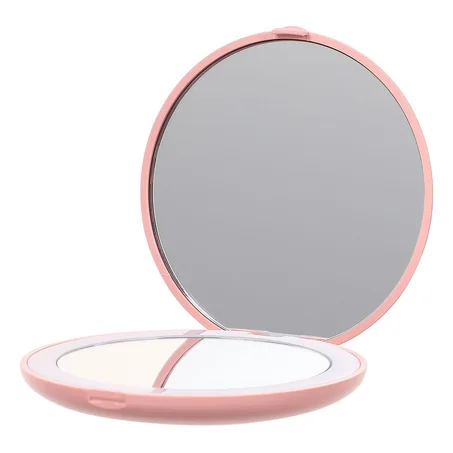 LED Double Sided Pocket Mirror for Makeup مرآة مكياج بإضاءة