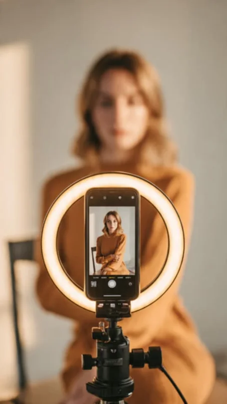 مصباح السيلفي الاحترافي 3 في 1 - Ring Light LED Pro