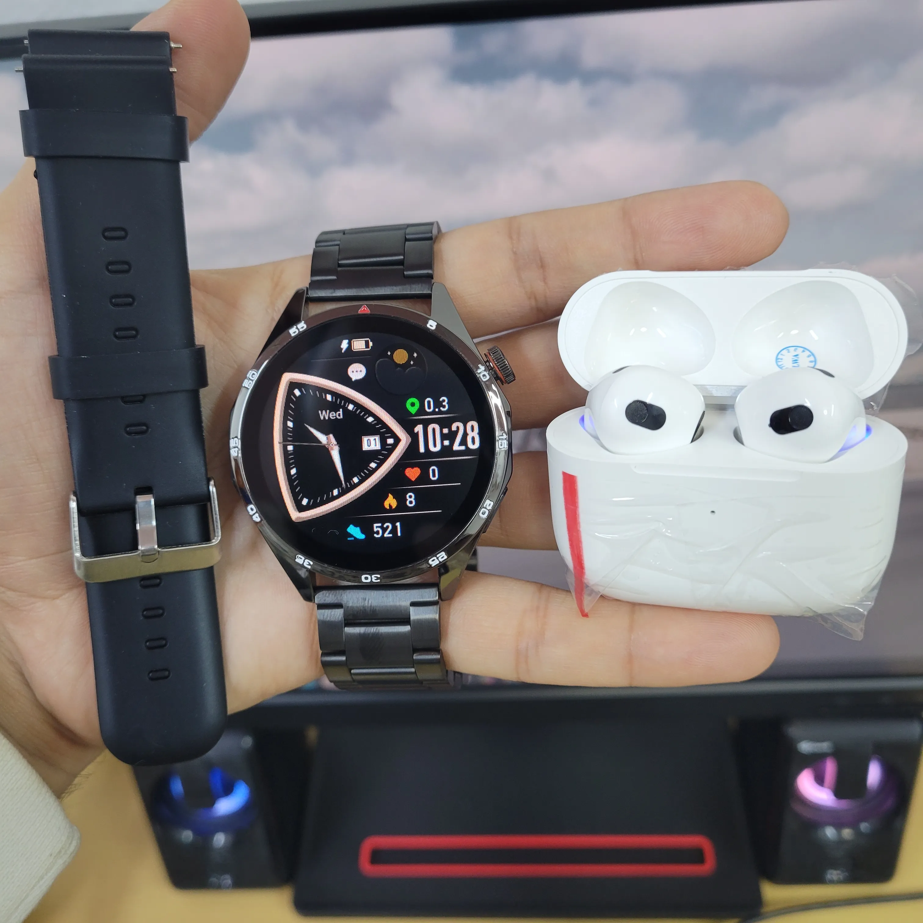 Smart Watch ZT-08  & airpods 3