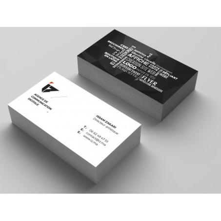 200 Cartes visites professionnelles double face  papier 300 G plastifié