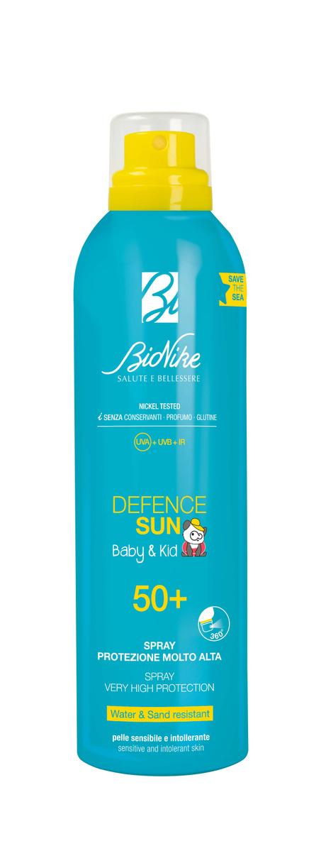 Spray solaire enfant 50+ - haute protection, résistant à l'eau et au sable enfants  - DEFENCE SUN - BioNike