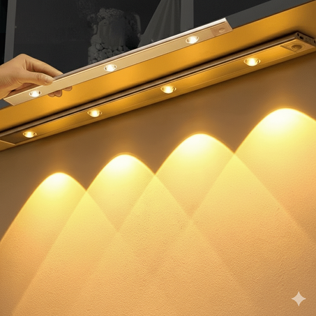 مصباح LED مع حساس حركة – إضاءة ذكية تلقائية توفر الكهرباء وتحمي منزلك ليلًا!