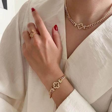 braclet + collier en or brasélien