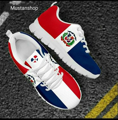 Zapatillas deportivas atletismo bandera Dominicana