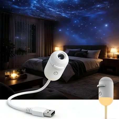 2 in 1 Galaxy Star Projector Night Light
