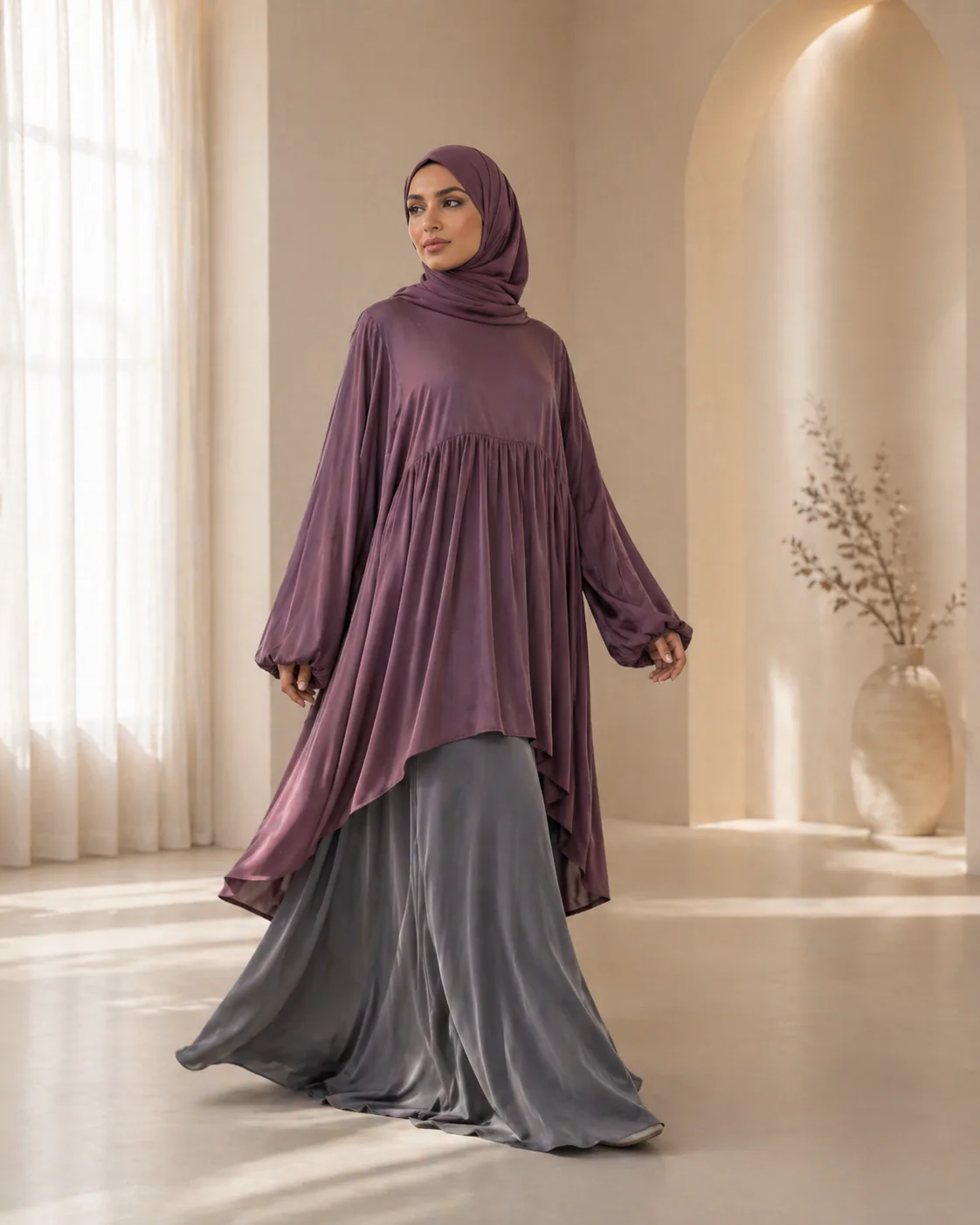 عباية أنيقة وراقية بتصميم محتشم وفخم