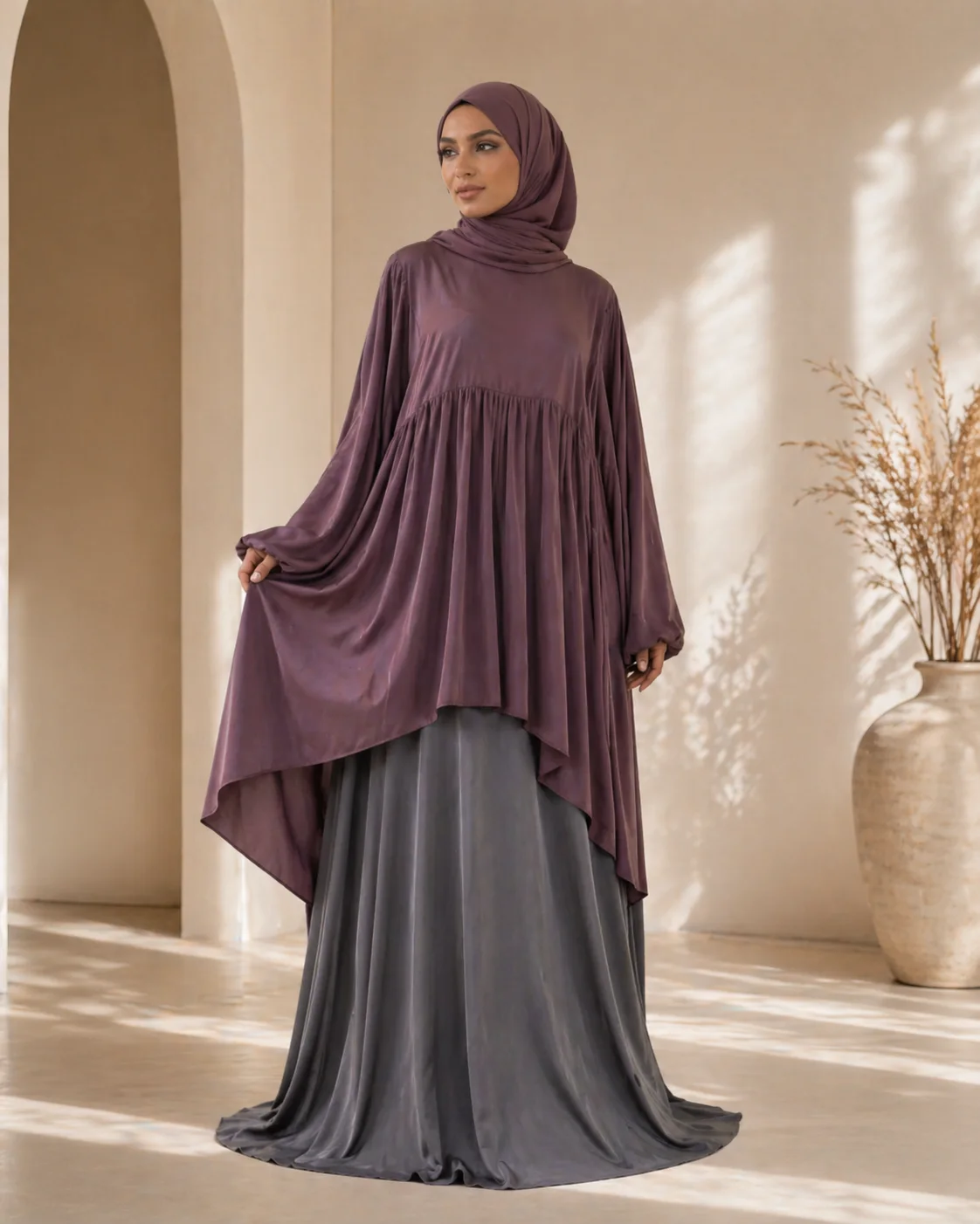 عباية أنيقة وراقية بتصميم محتشم وفخم