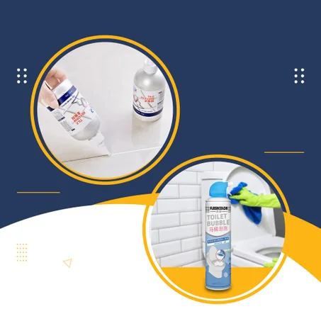 منظف الفوم للمرحاض Toilet Foam Cleaner + Tile Reform معالج البلاط السحري