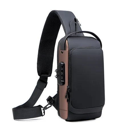 Portable Waterproof USB Bag شنطة ظهر كروس بودي مضادة للماء