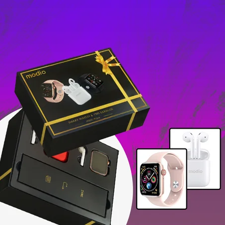 MODIO SMART WATCH AND TWS EARBUDS بوكس الهداية ساعة و سماعة