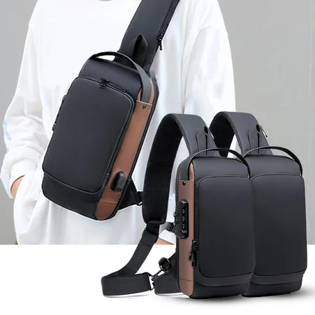 عرض 2 Portable Waterproof USB Bag شنطة ظهر كروس بودي مضادة للماء