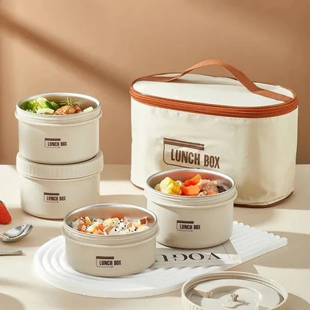 حافظة طعام عازلة للحرارة والبرودة مع حقيبة محمولة – وجبتك معك أينما ذهبت 🍱✨