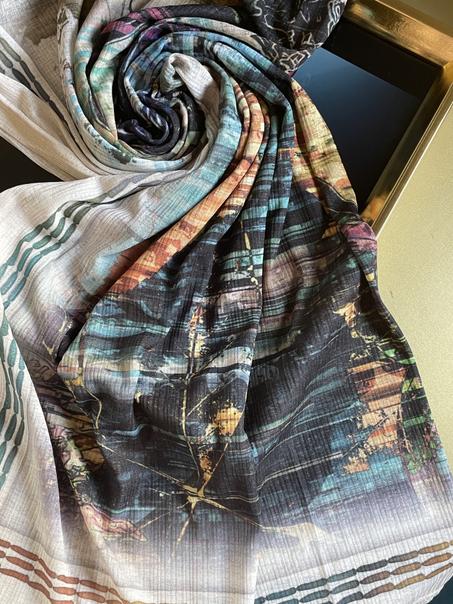 CHÂLE LYCRA ÉGYPTE À MOTIFS