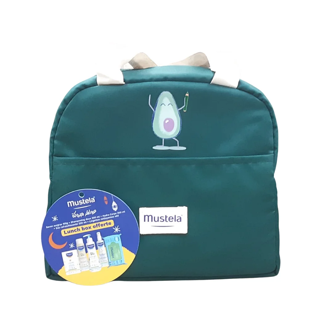 Mustela Lunch Box Savon+ Shampoing 200ml + Eau rafraichissante + Hydra corps 300ml + Lingettes