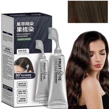 Teinture capillaire instantanée naturelle qui couvre les cheveux blancs - Fruit E