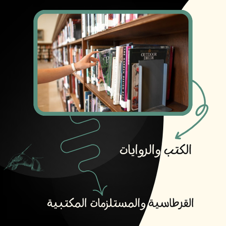 الكتب والمستلزمات المكتبية
