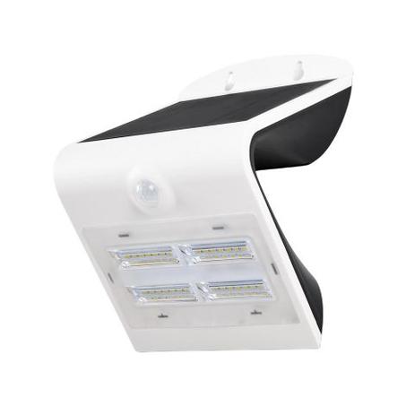 مصباح الجدار الشمسي LED 3W مع جهاز استشعار PIR 3000K + 4000K Black BODY IP65 - SKU 7528