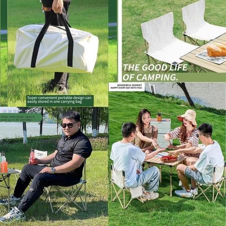 طقم طاولة قابلة للطي و4 كراسي للاستخدام الخارجي