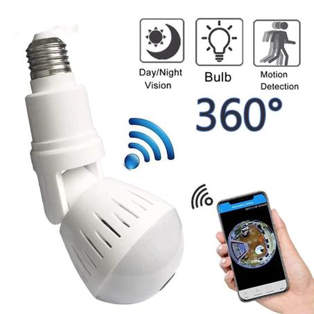 كاميرا المراقبة بانورامية على شكل لمبة