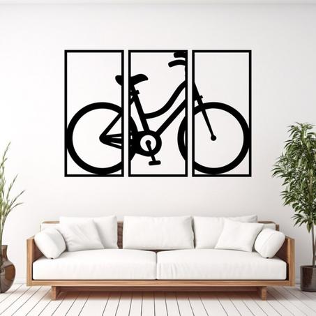 لوحة جدارية على شكل دراجة هوائية من الخشب