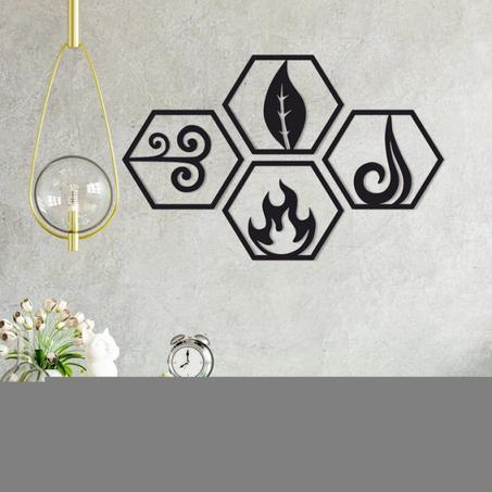 لوحة جدارية على شكل قوة الطبيعة من الخشب